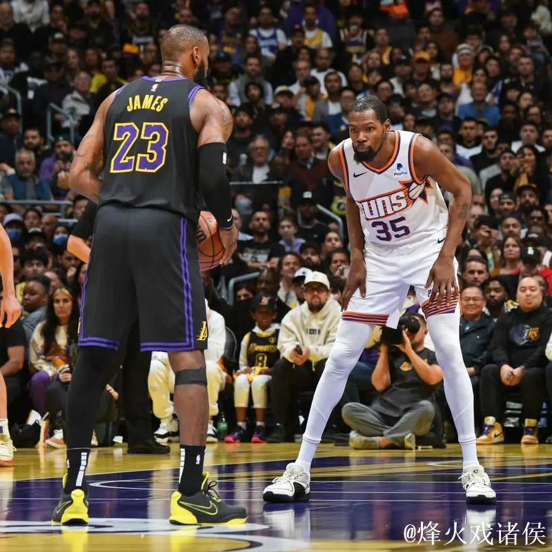 杜兰特狂砍30分詹姆斯手感冰凉 湖人负太阳三连胜终结